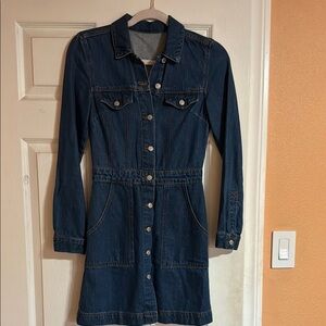 Top Shop Denim Button-Up Dress